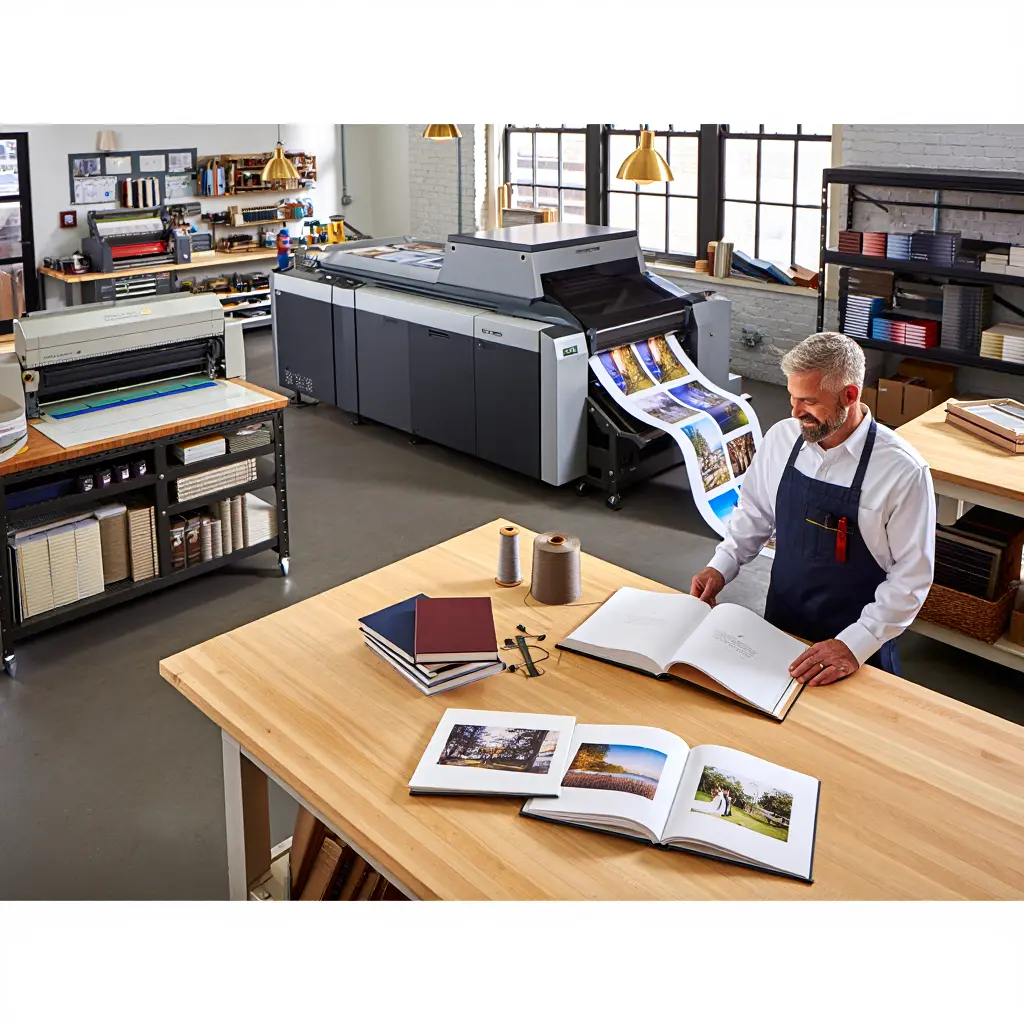 Professioneel fotoboek met familiefoto's
