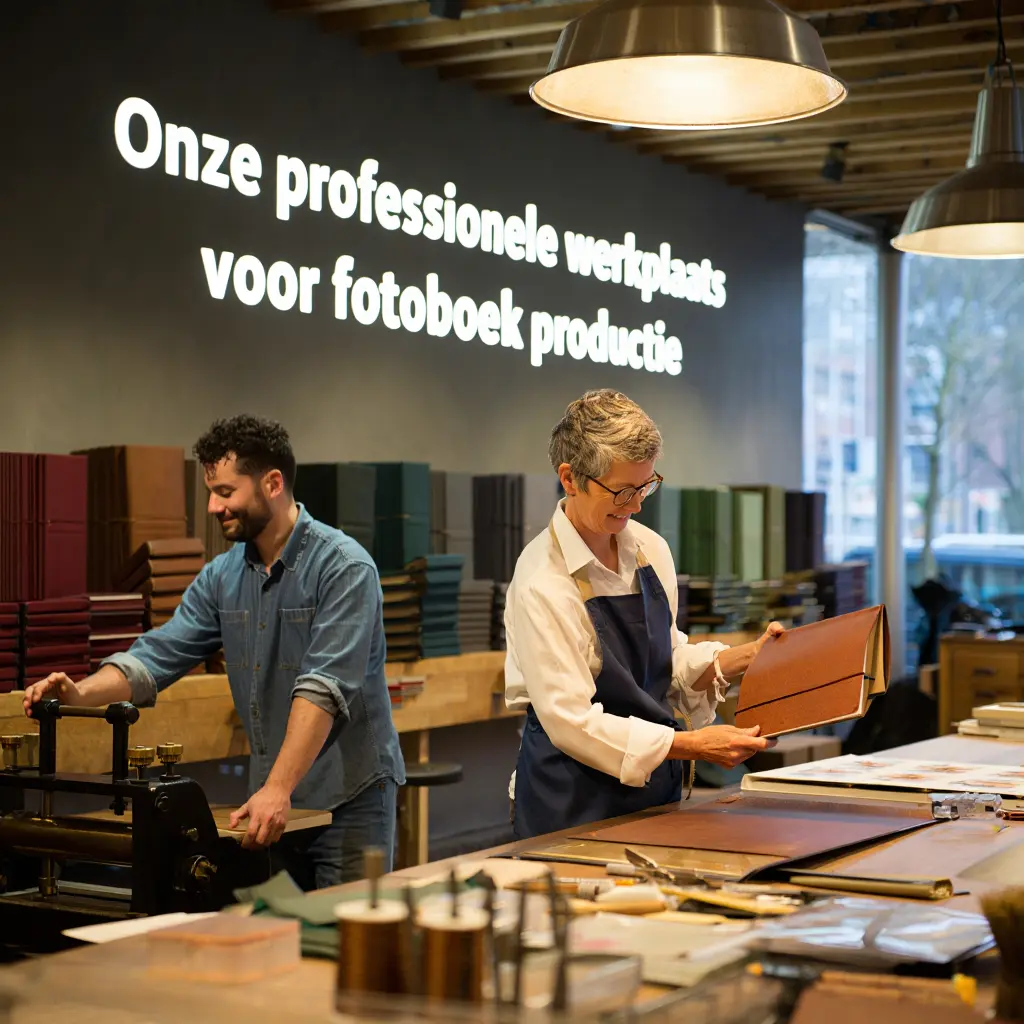 Onze professionele werkplaats voor fotoboek productie